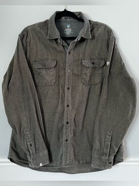 KÜHL Men's Button-Up Shirt in Olive Gray